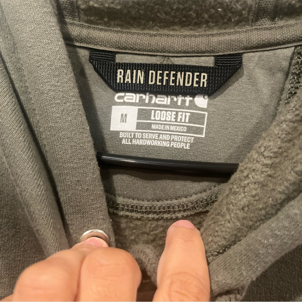 Men's Carhartt Rain Defender Loose Fit Logo Graphic Hoodie  Medium - Picture 2 of 6